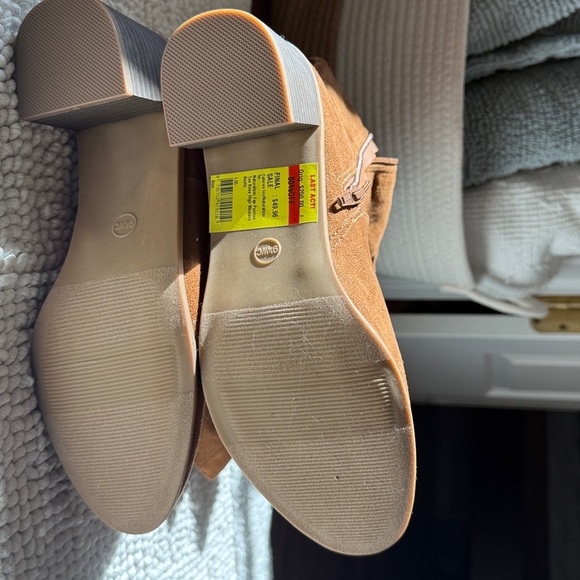 Tan Faux Suede Knee High Boots - Picture 5 of 6